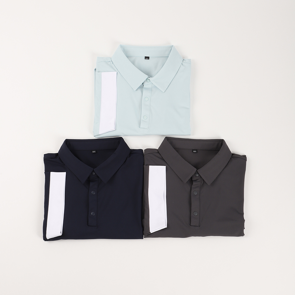 [MENS]소매 배색 쿨링 카라T(3color)