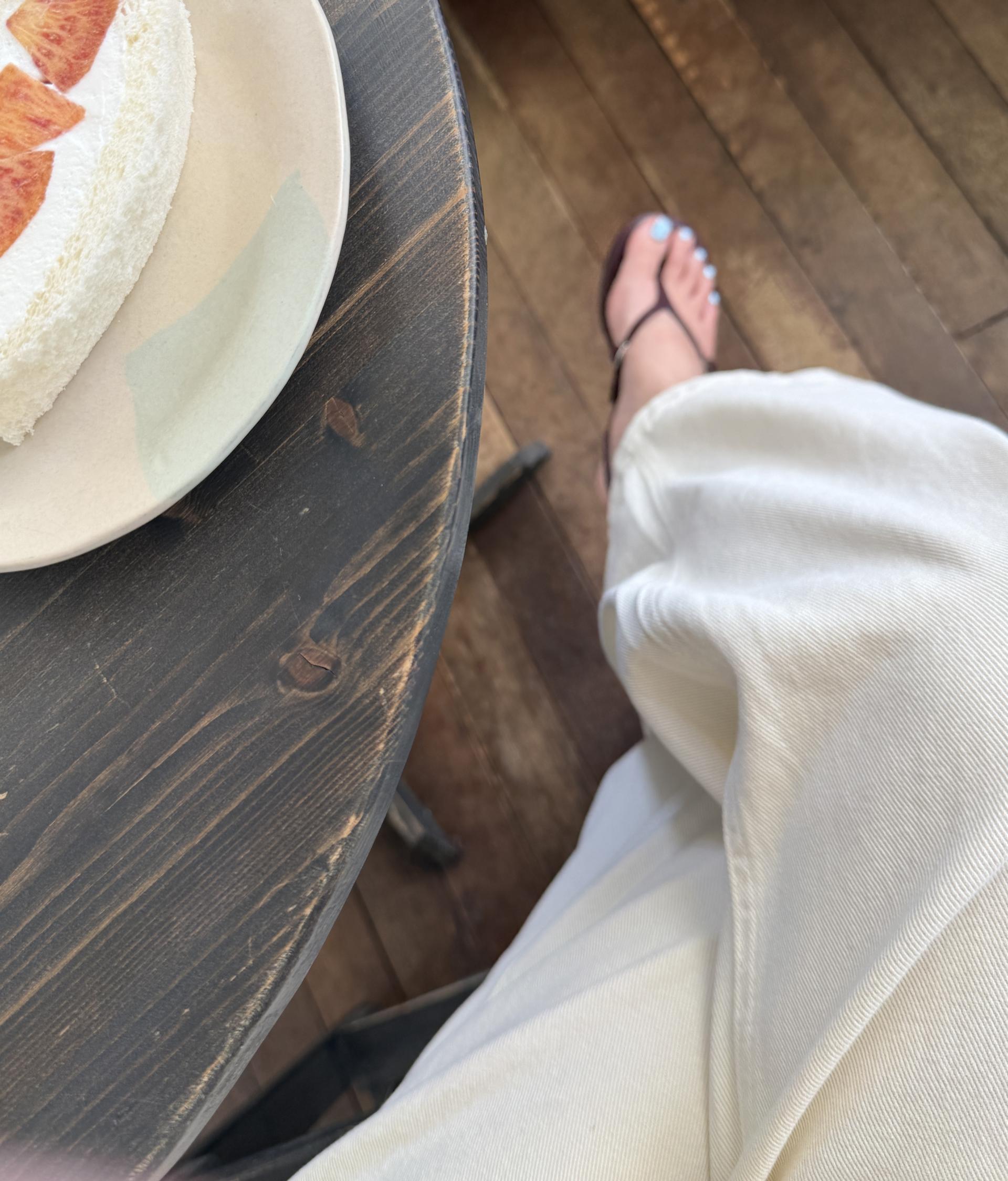 블레어 벨티드 핀턱 데님
