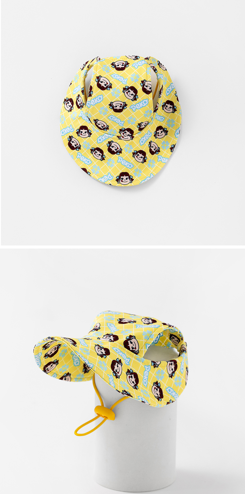 노라독 페코 Yellow 버킷햇 강아지 모자