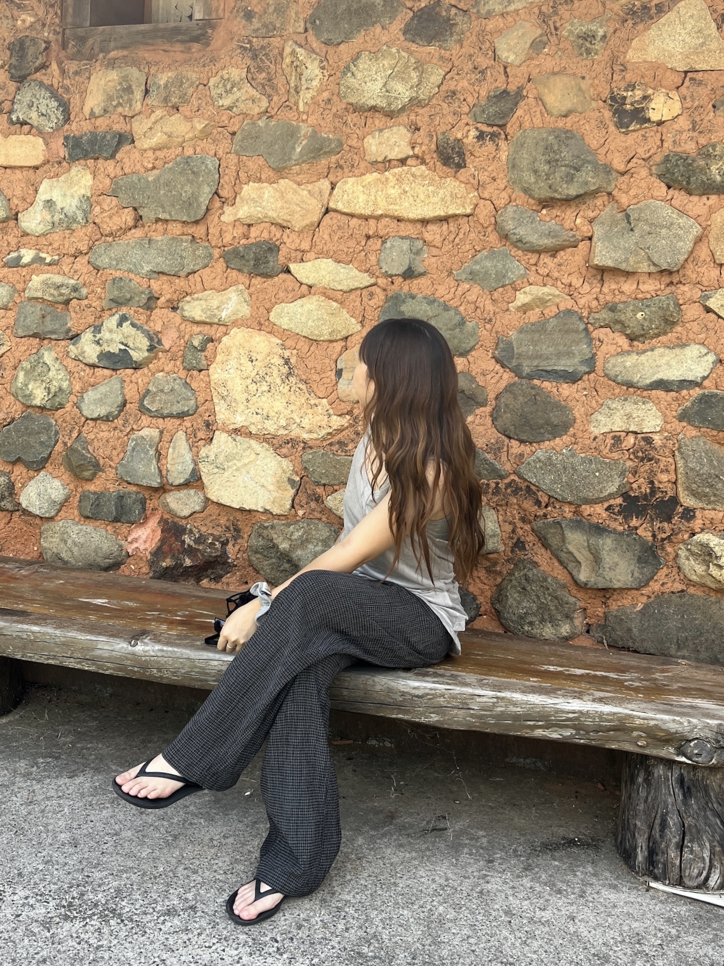 [2nd] crinkle relaxed pants (black)