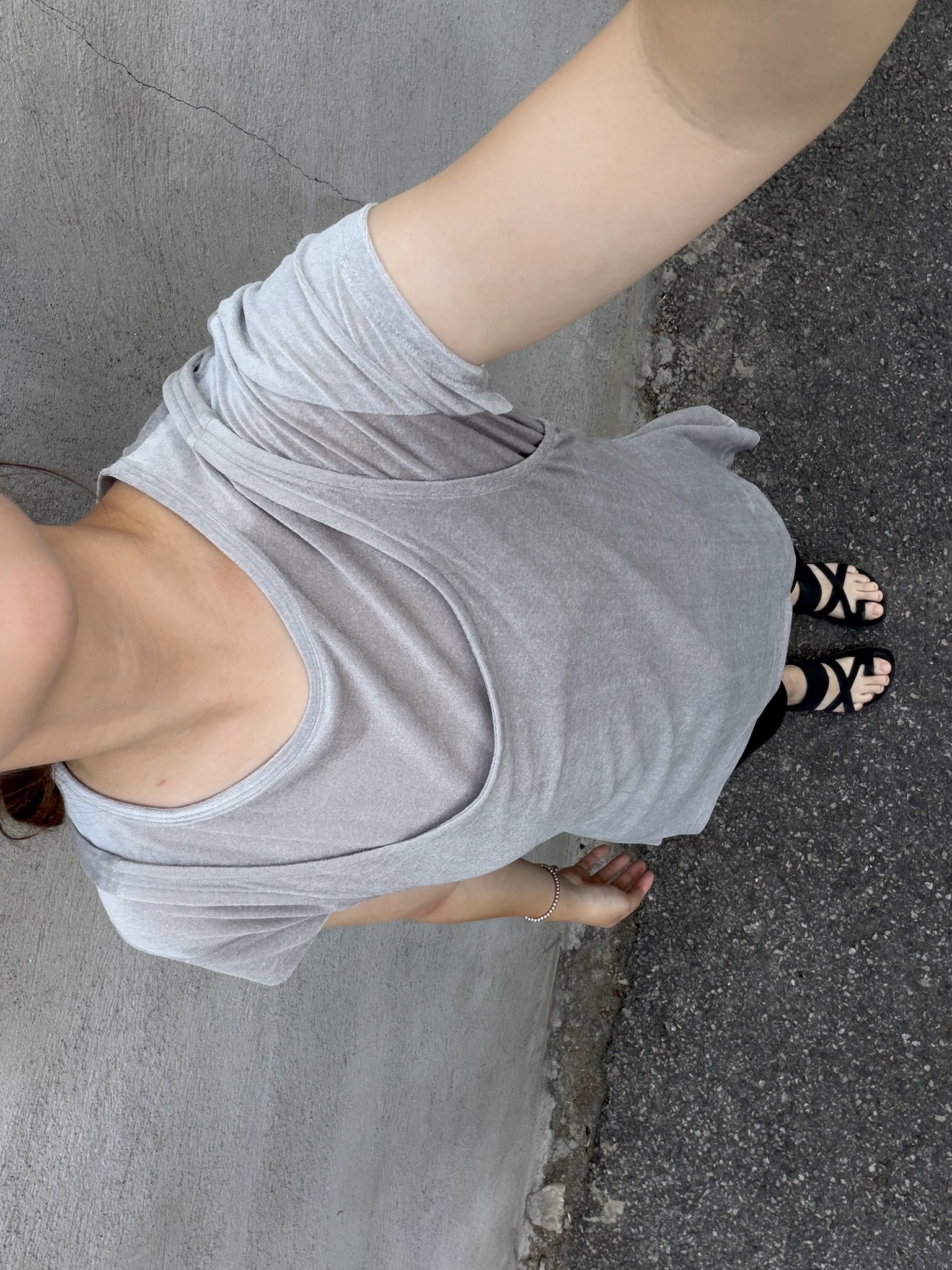 velvet draped sleeveless top (3colors)