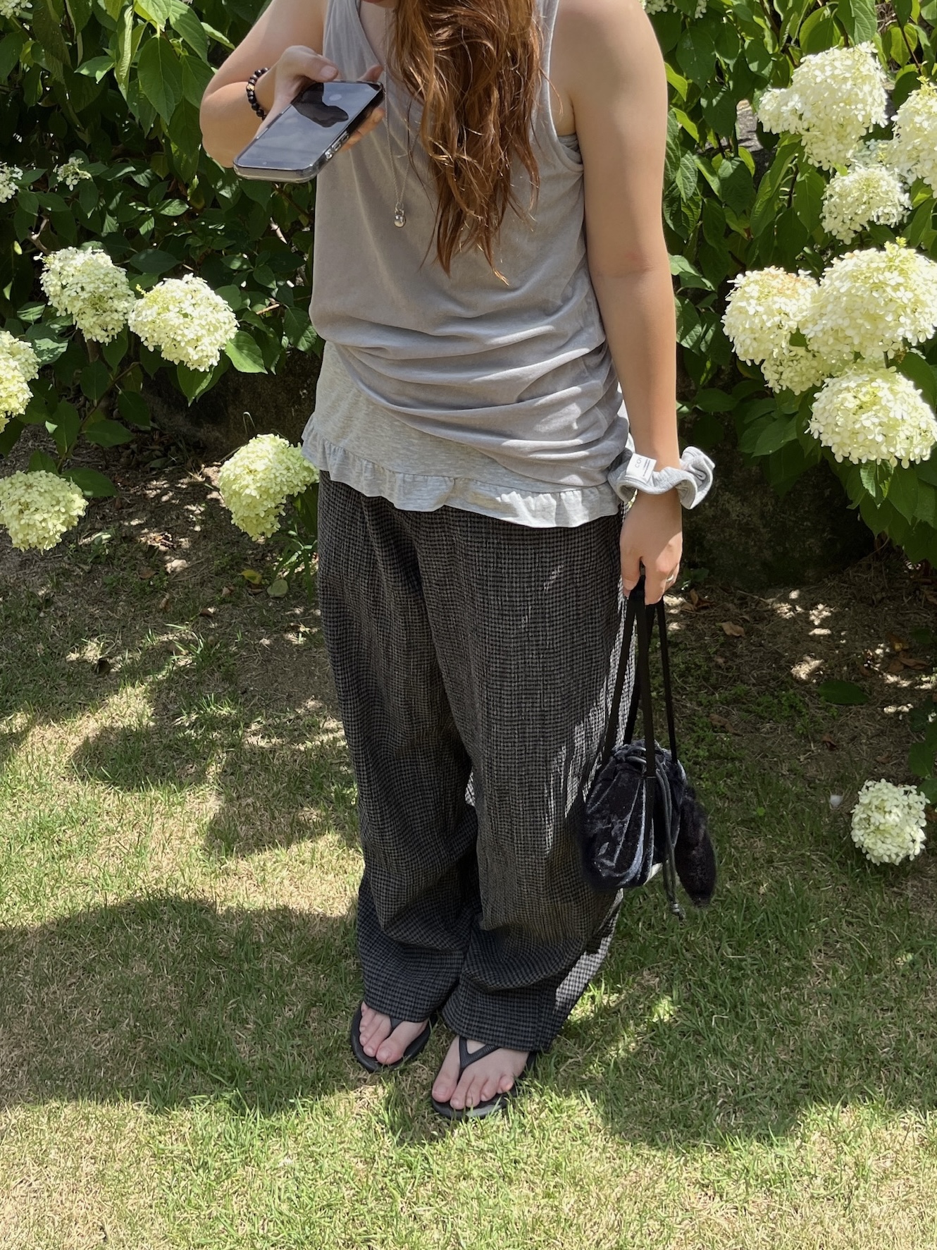 [2nd] crinkle relaxed pants (black)