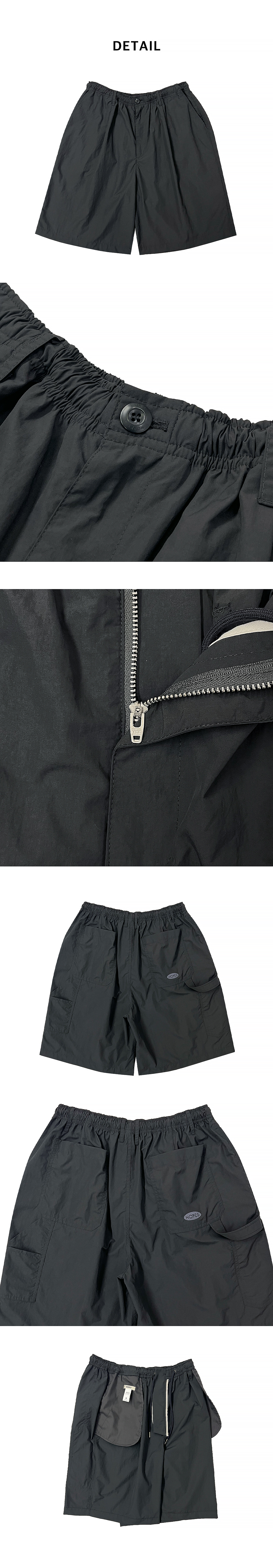 Nylon carpenter shorts(CHARCOAL)