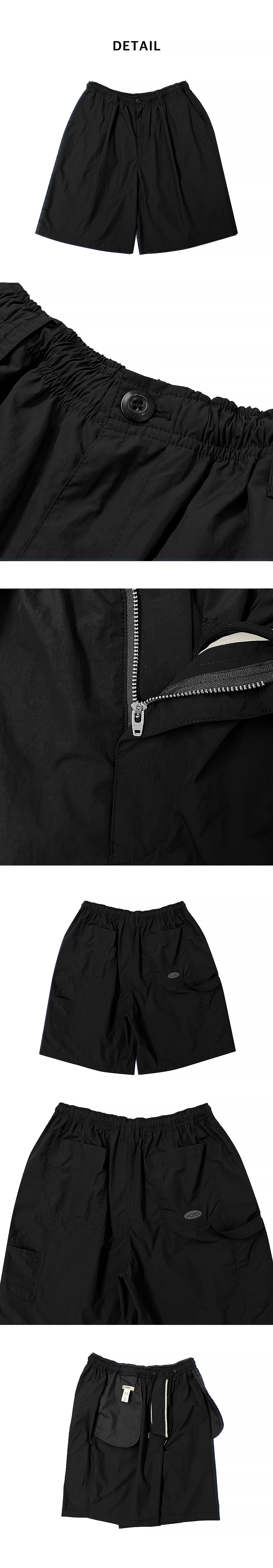 Nylon carpenter shorts(BLACK)