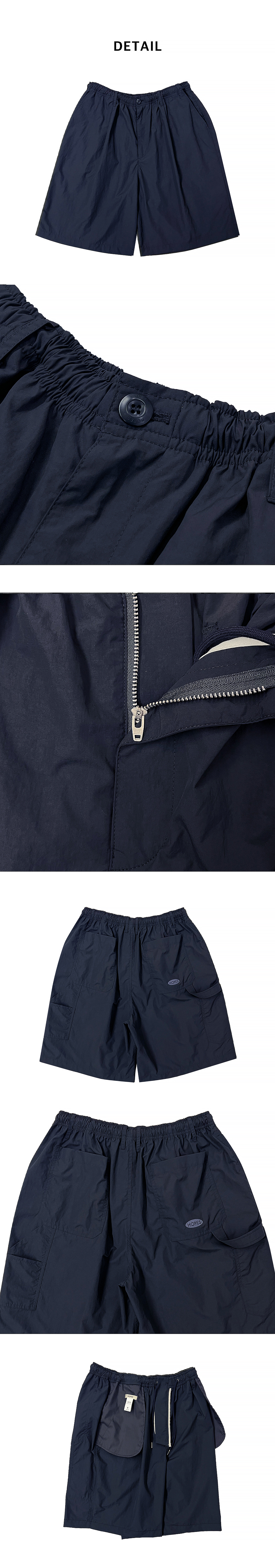 Nylon carpenter shorts(NAVY)