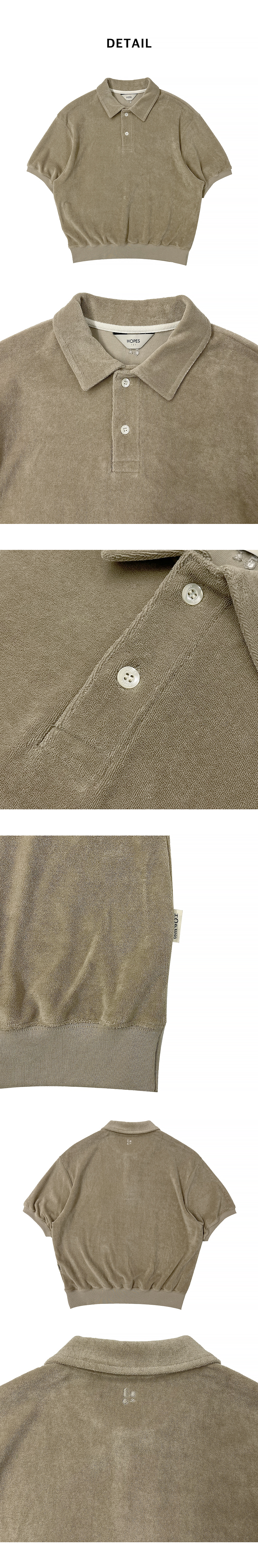 Terry collar 1/2 MTM :2(BEIGE)