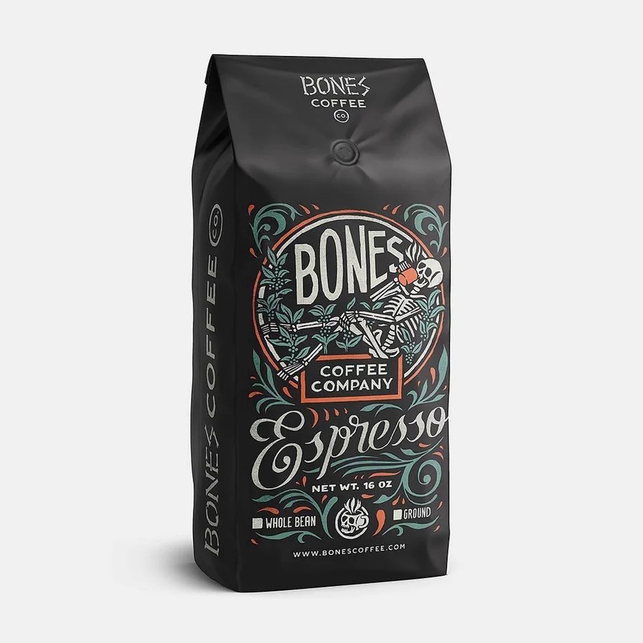 Bones Coffee Company vintage design