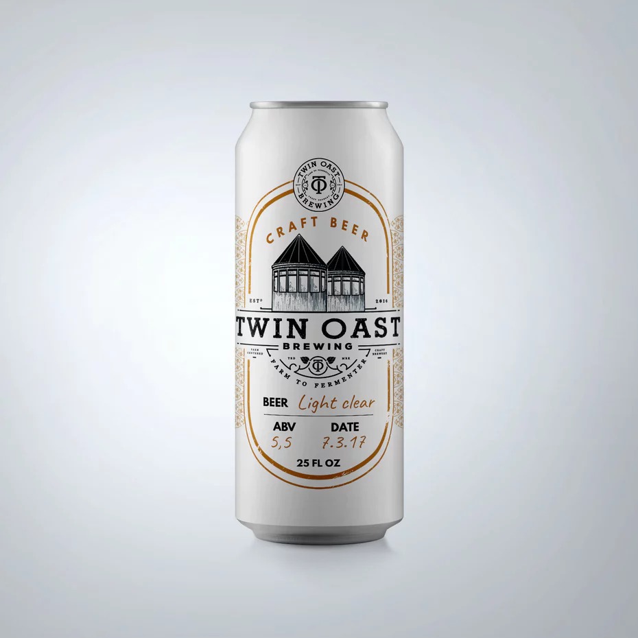 Twin Oast old fashioned beer label