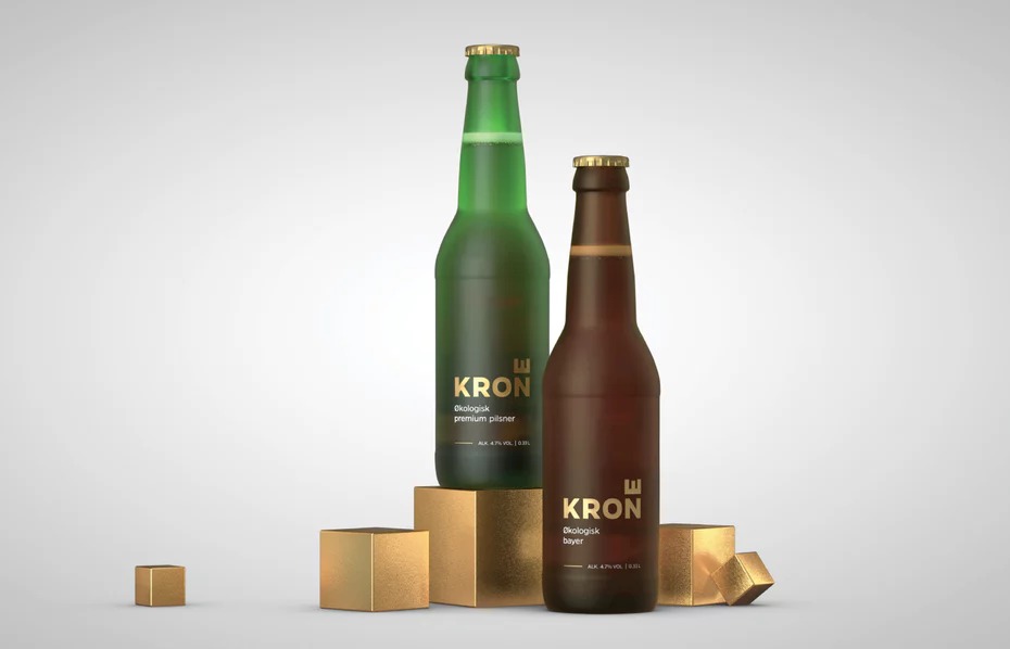Kron beer bottle design