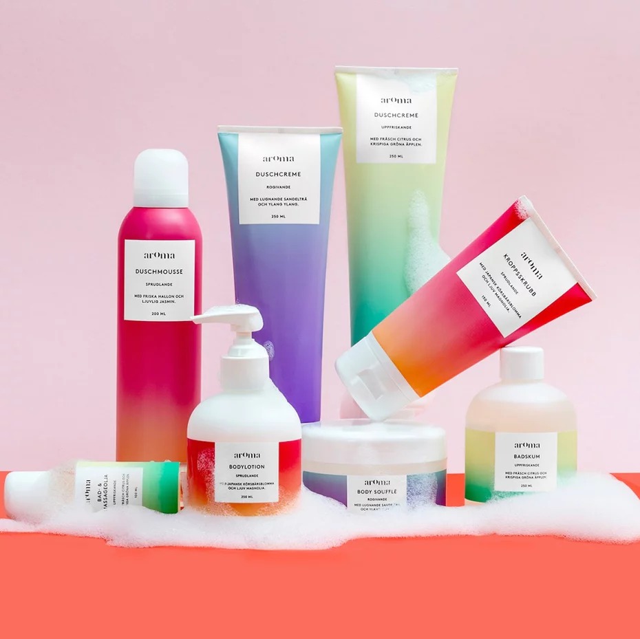 Gradient makeup branding