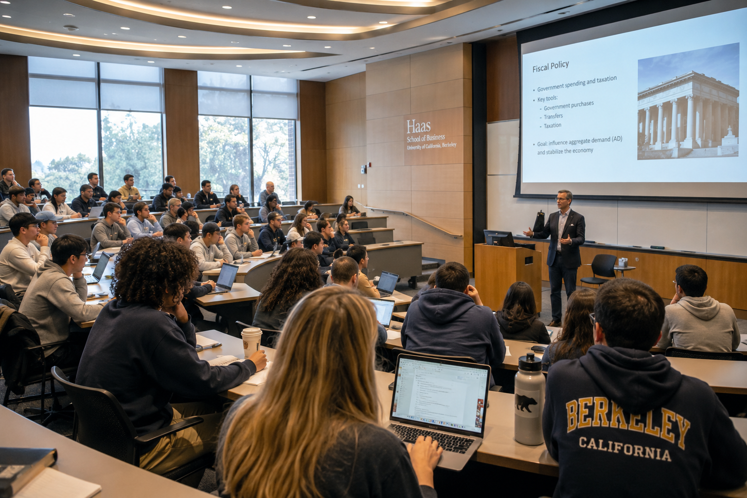 UC Berkeley Haas School of Business 강의실 — 미국 명문대 진학
