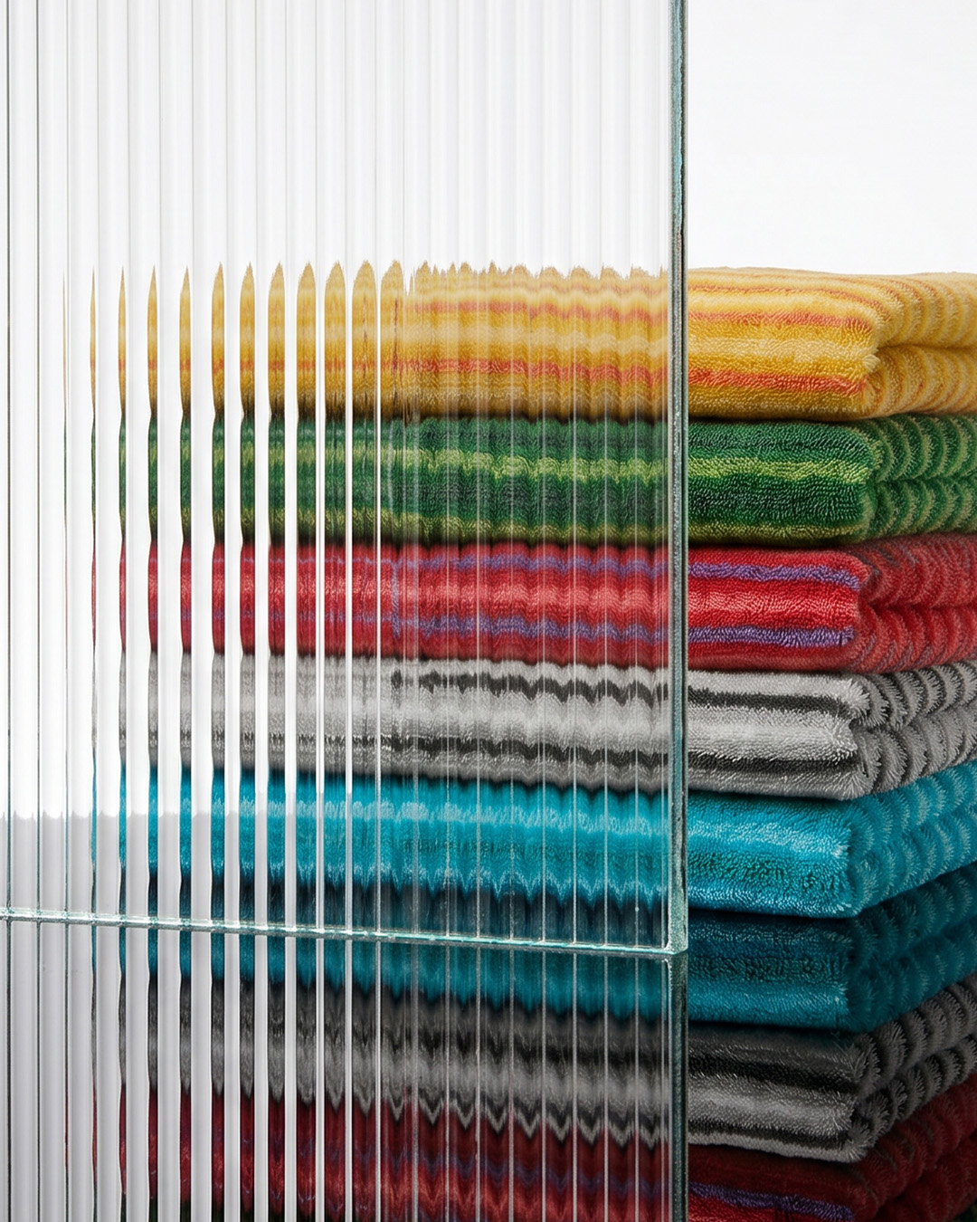 Bisel Face towel 40x90cm 2P Set - Gray+Green