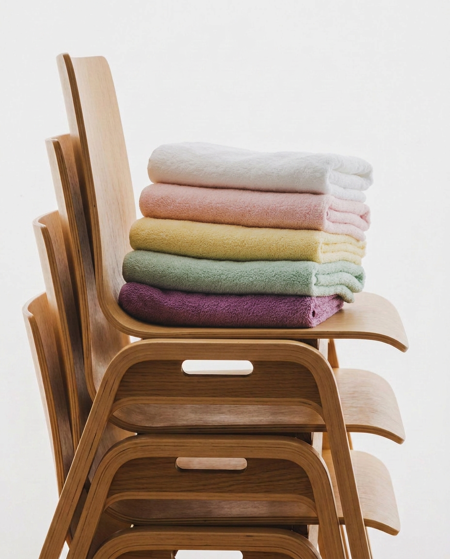 Som Mini Bath Towel 50x95cm 2P Set - Celadon Green+Lilac Purple