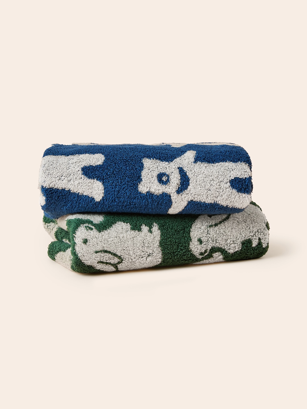 [towelogist x kitty bunny pony] Little Green Bunnies 40x80cm, 1ea