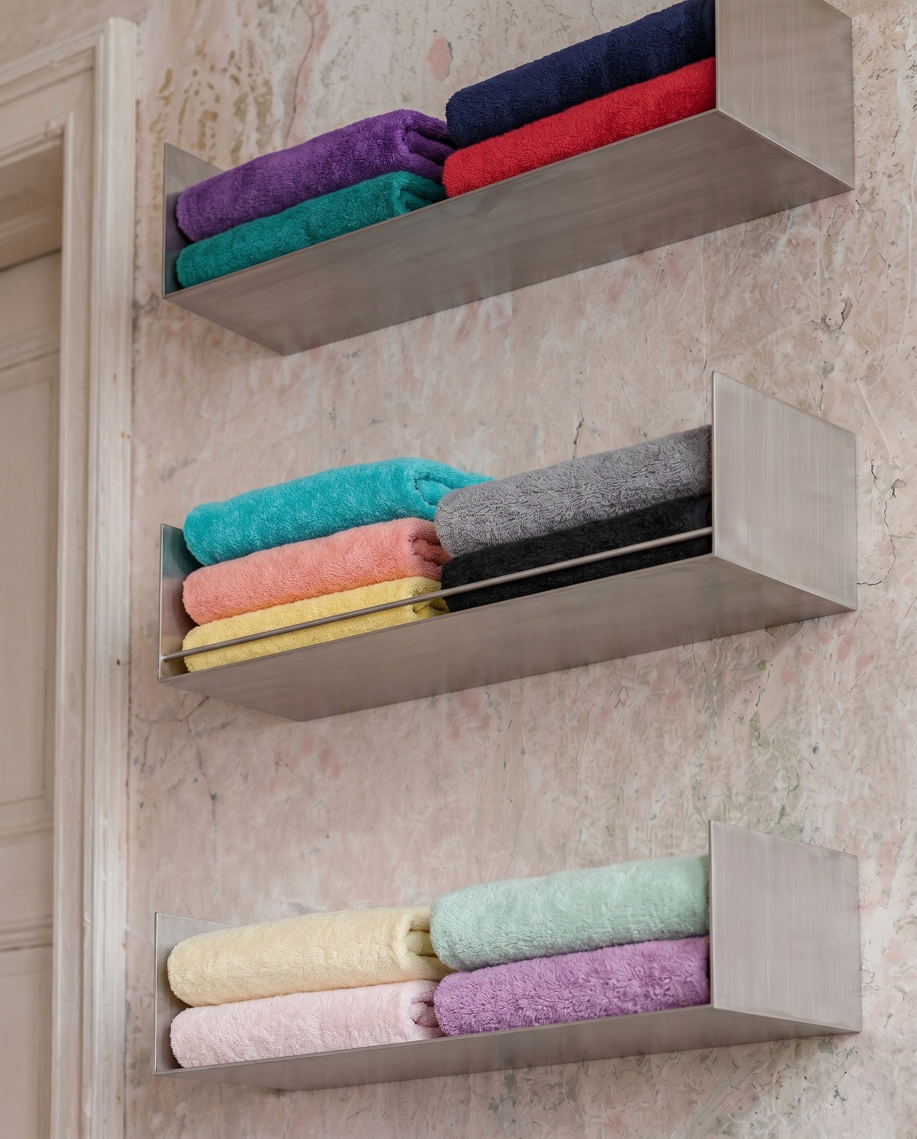 Som Mini Bath Towel 50x95cm 2P Set - Celadon Green+Lilac Purple