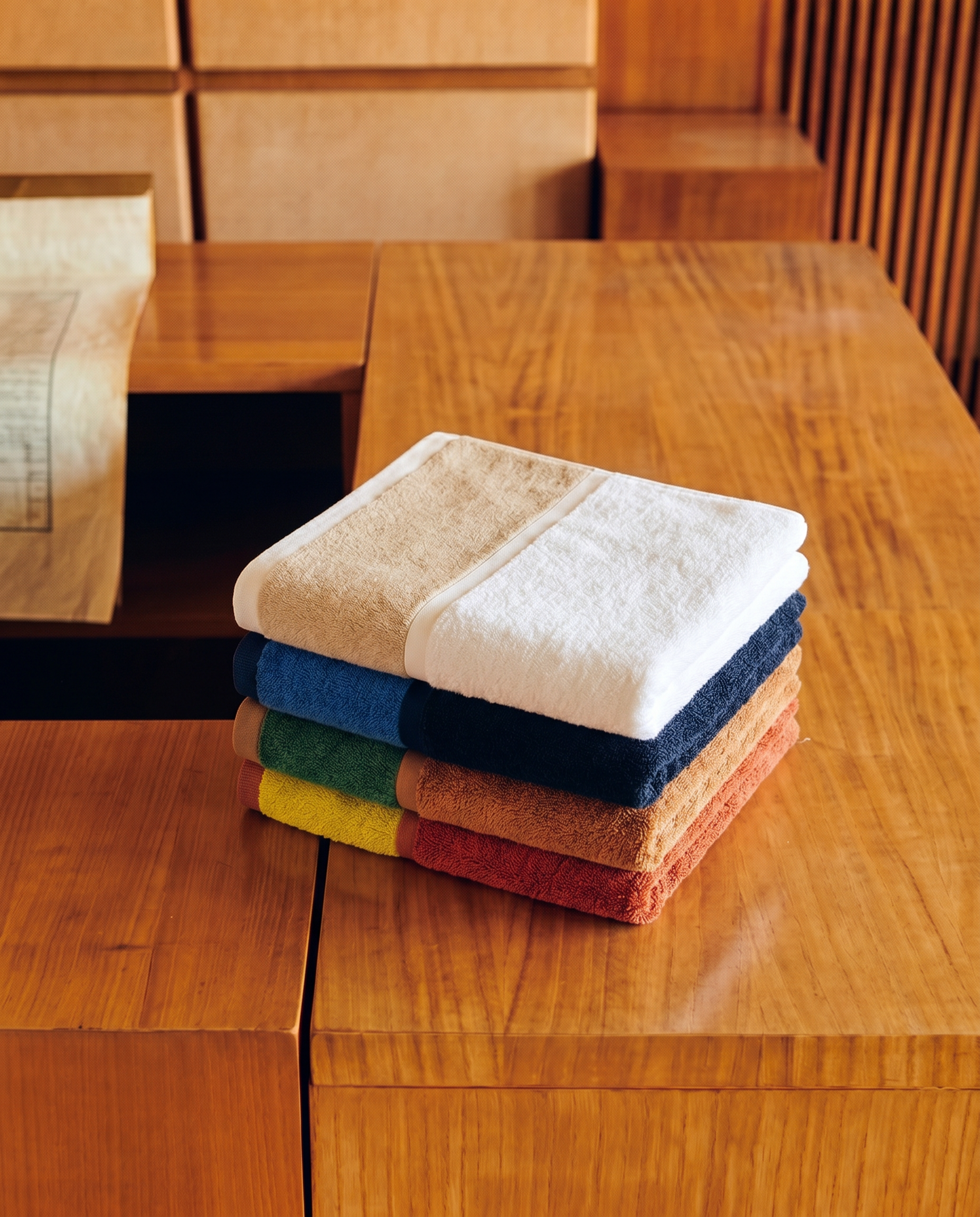 Graphic Line Mini Bath Towel 50x95cm 4P Set - Reversible