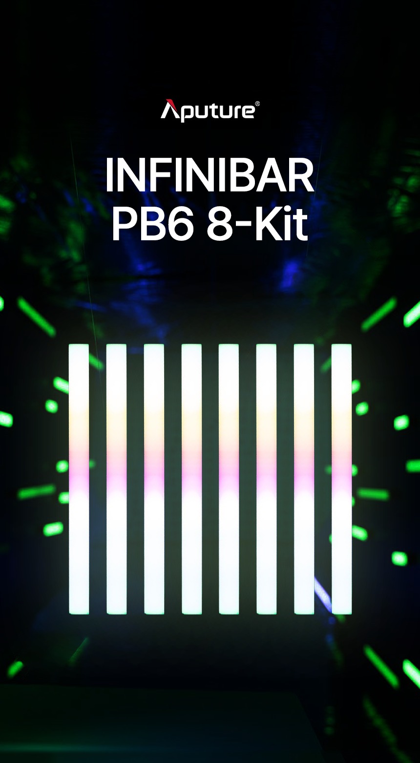 어퓨쳐 APUTURE INFINIBAR PB6 8-Light Kit 인피니바 라이트 1+1