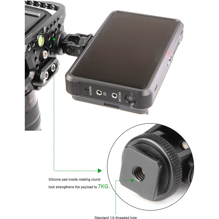 랜파트 LANPARTE 2717 Monitor Rotation Bracket with Cold Shoe Mount