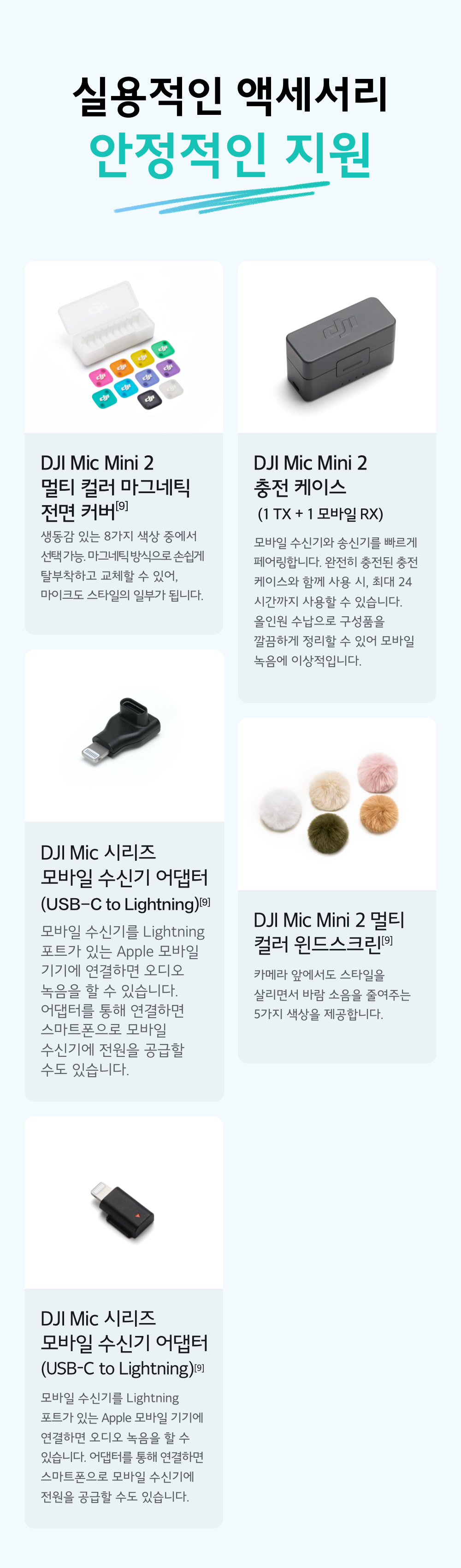 DJI Mic Mini 2 (1 TX + 1 RX) 마이크 세트