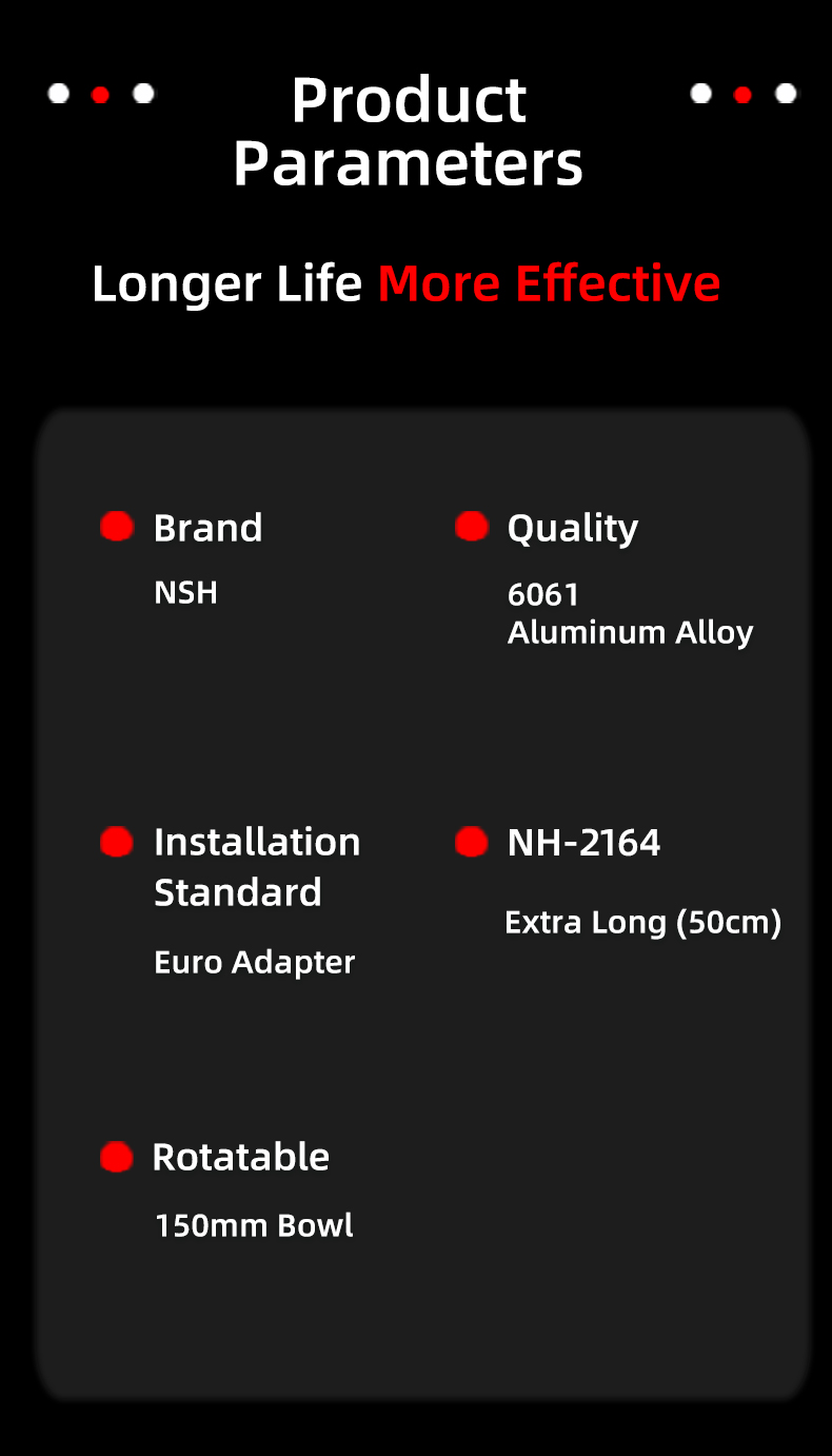 [NSH] Rotating Brake Off-Set Euro to 150 mm bowl