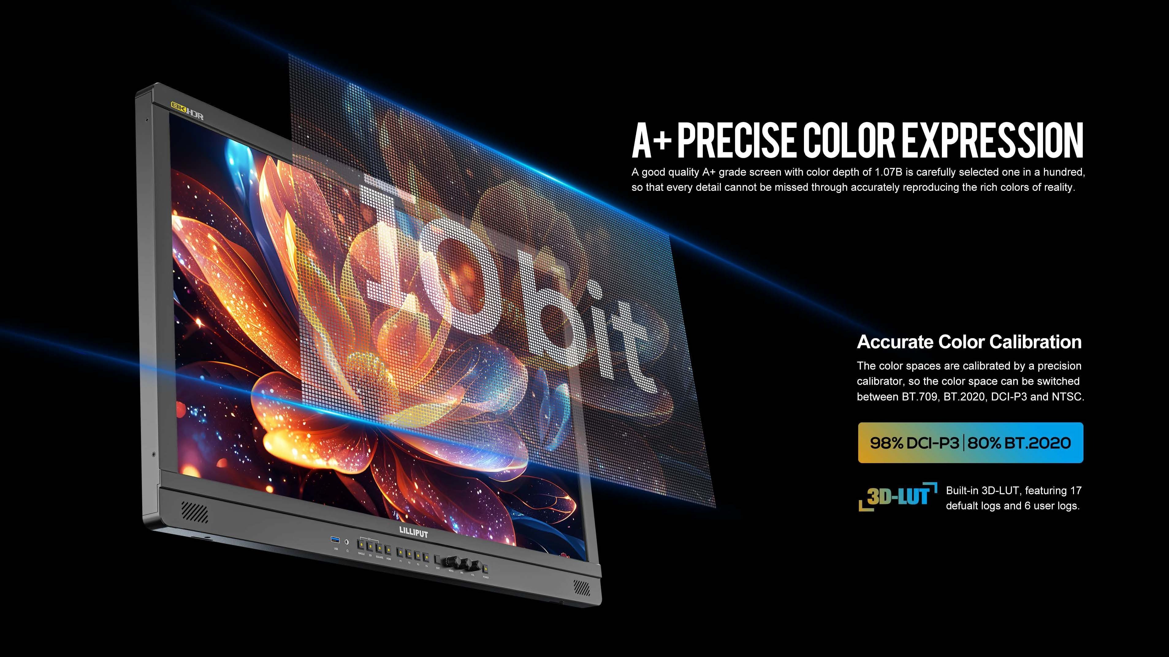 Lilliput 릴리풋 UQ31 31.5인치 8K 12G-SDI HDMI2.1 프로덕션 모니터