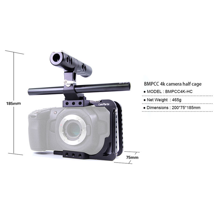 랜파트 LANPARTE BMPCC4KHC 블랙매직 전용 맞춤형 하프 케이지 for Blackmagic Pocket Cinema Camera 4K