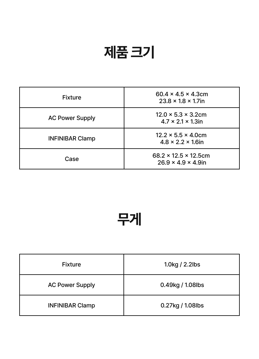 어퓨쳐 APUTURE INFINIBAR PB6 8-Light Kit 인피니바 라이트 1+1
