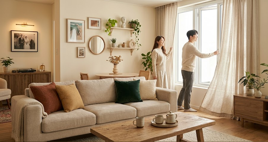 새 가구 새집 냄새 정돈을 위한 신혼집 맞바람 환기