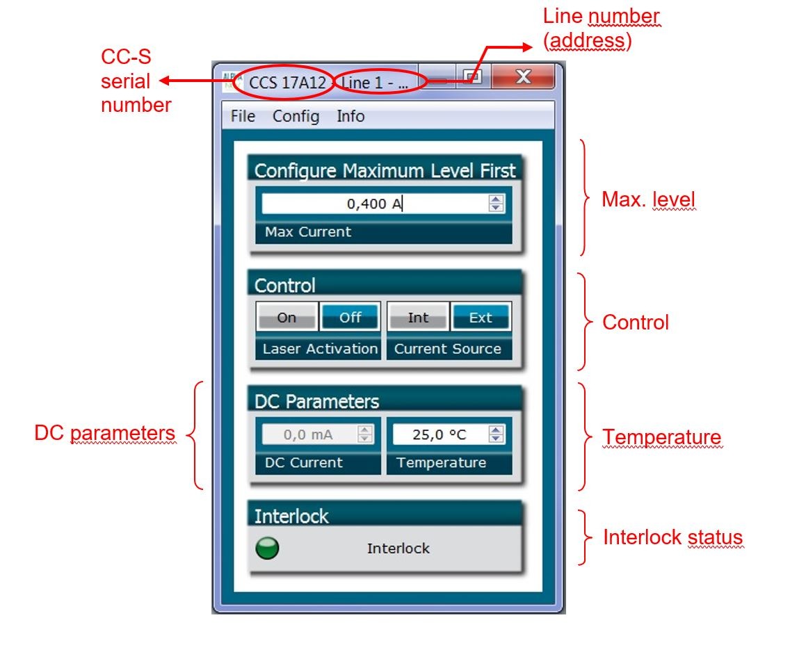 Laser diode driver GUI interface