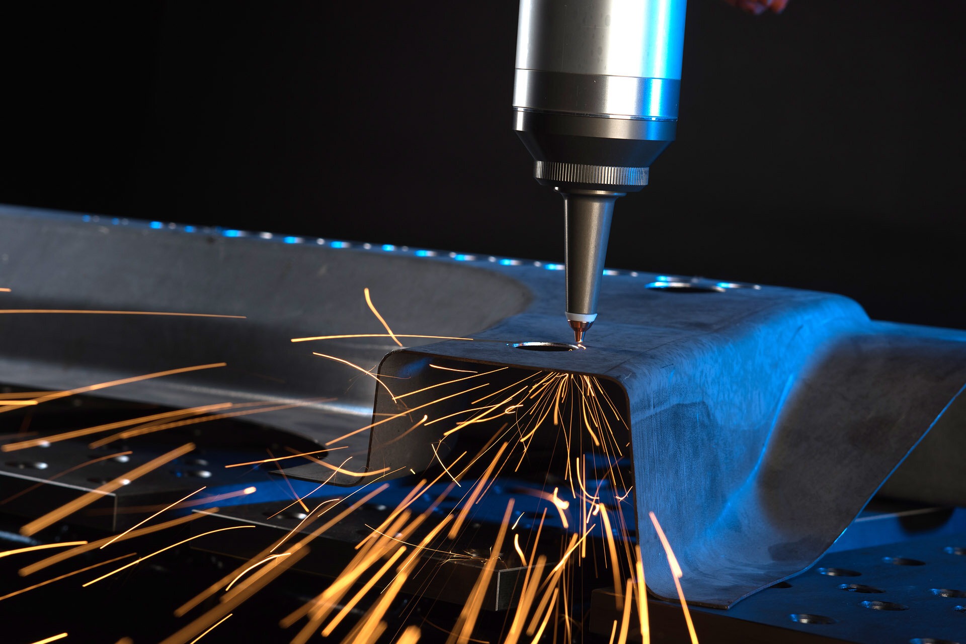 3D cutting of an auto part (hot stamped steel rocker panel) from LaserMech..jpg