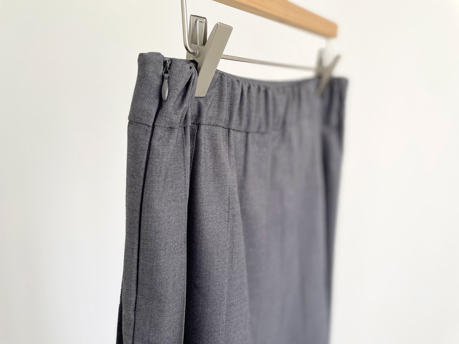 classic pleats skirt_gray