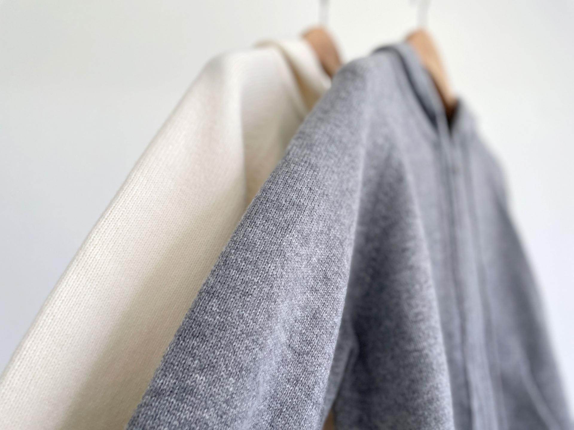 wool hood knit zip up (2C)