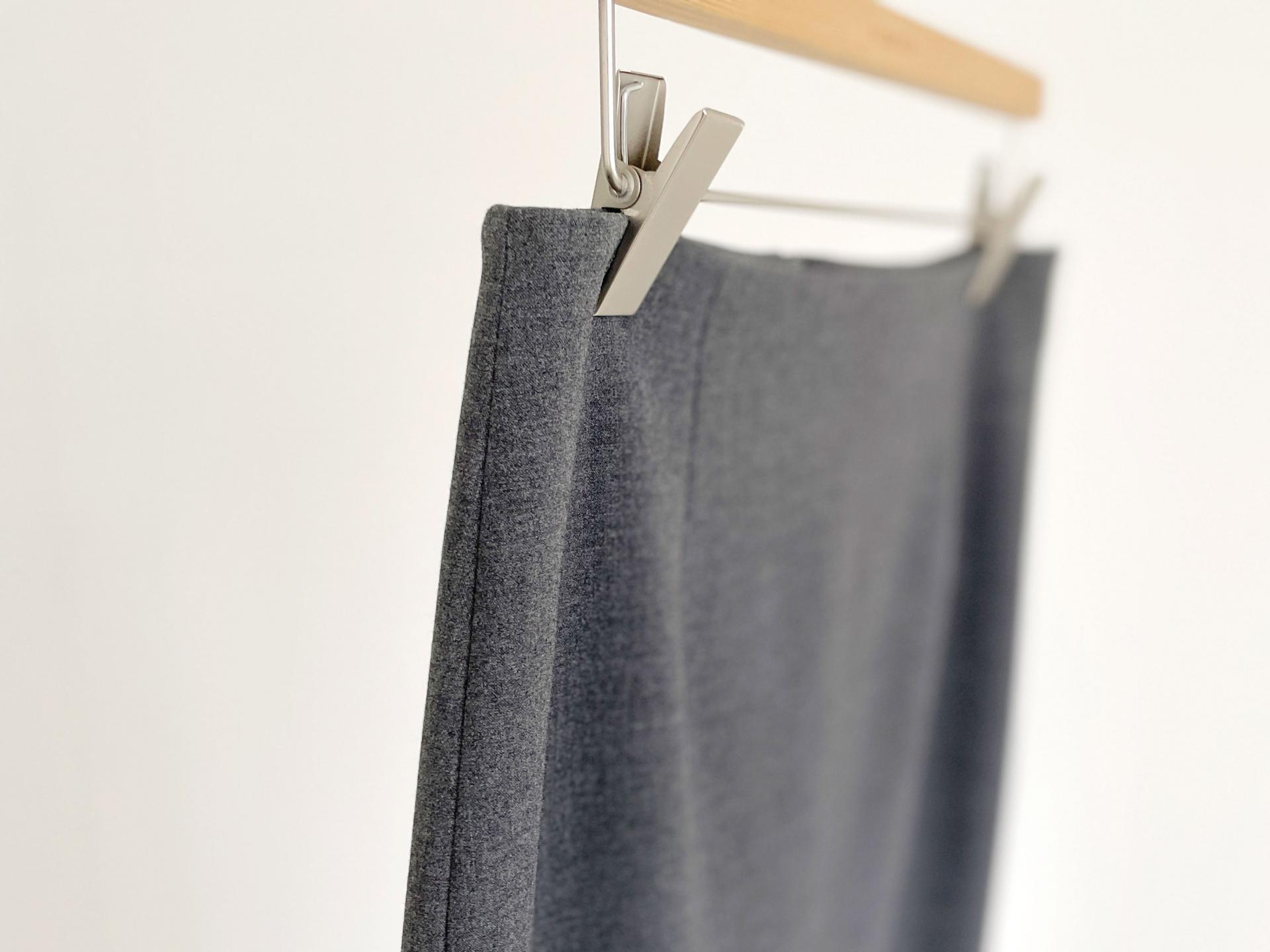 H back slit skirt_charcoal