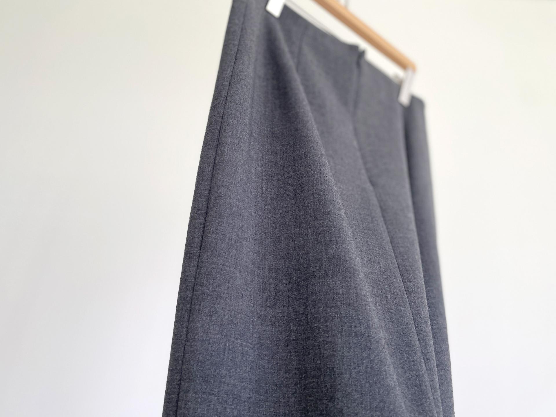 H back slit skirt_charcoal