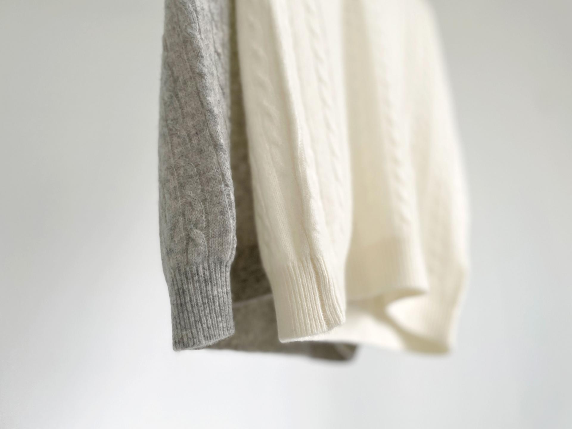wool button collar knit top (2C)