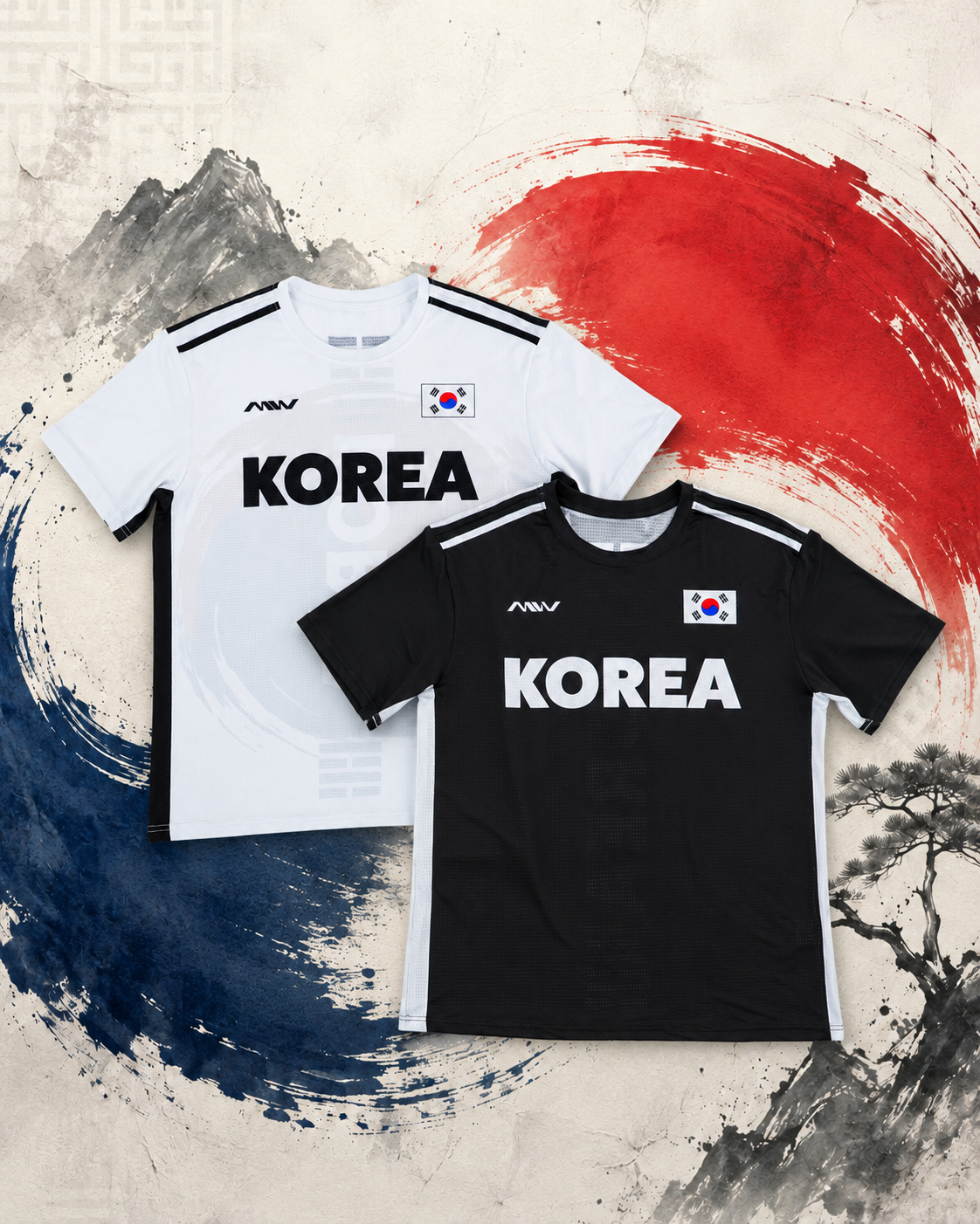 MW 에어로 쿨페이스 원단 기능성 스포츠 반팔티 KOREA