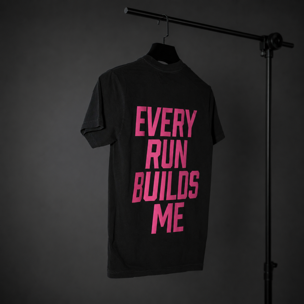 MW 피그먼트 반팔 빈티지 RUN 스카치 레터링 티셔츠