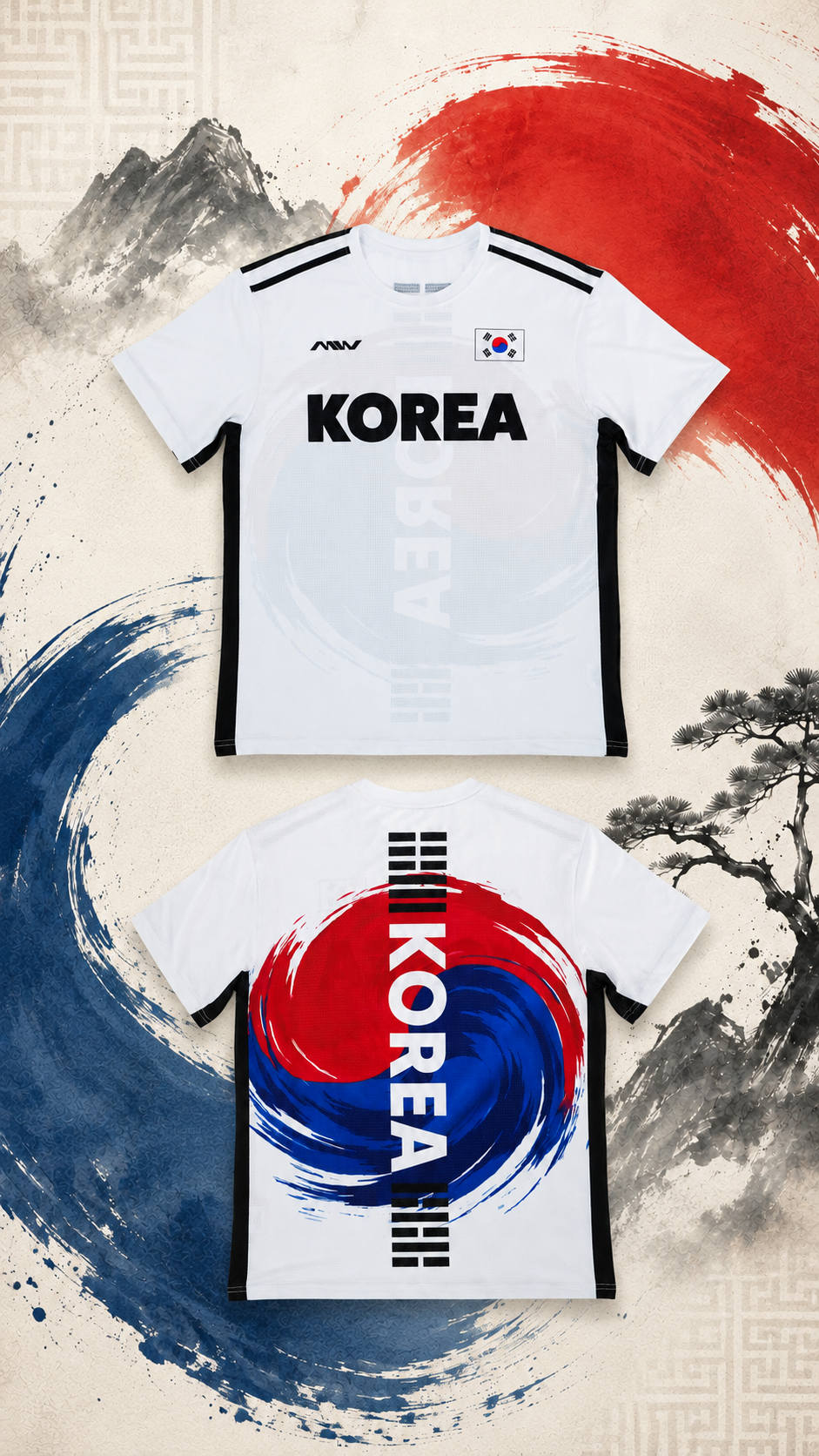 MW 에어로 쿨페이스 원단 기능성 스포츠 반팔티 KOREA
