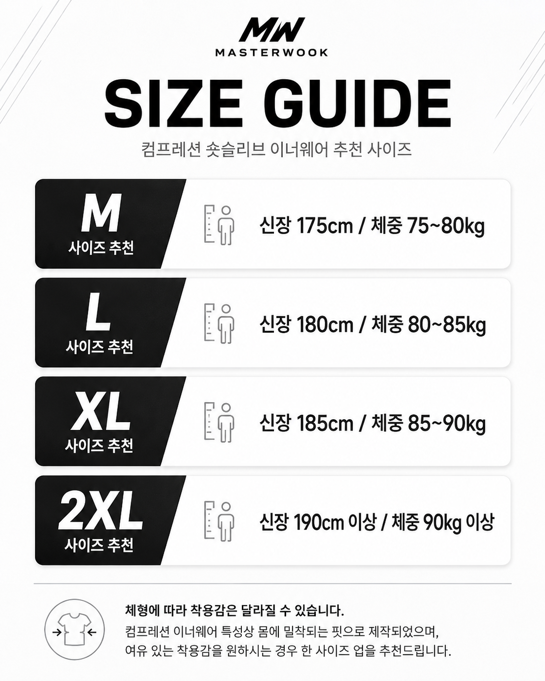 MW 컴프레션 기능성 스포츠 이너웨어 숏슬리브 탑