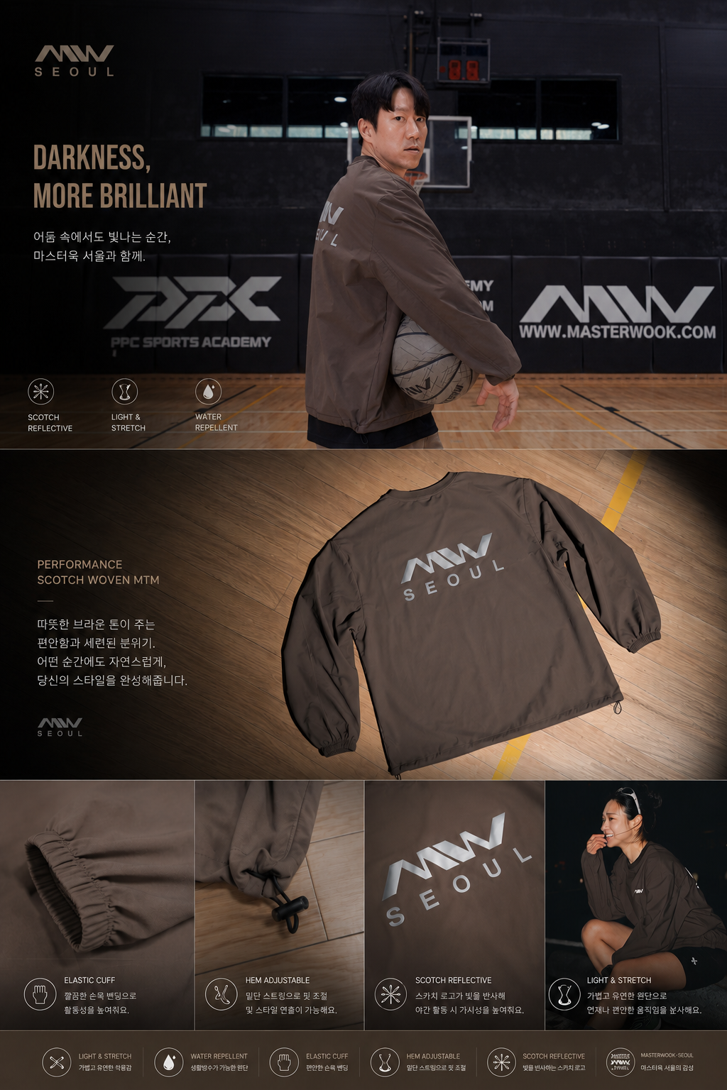 MW 우븐 스카치 맨투맨 바람막이(20%할인)