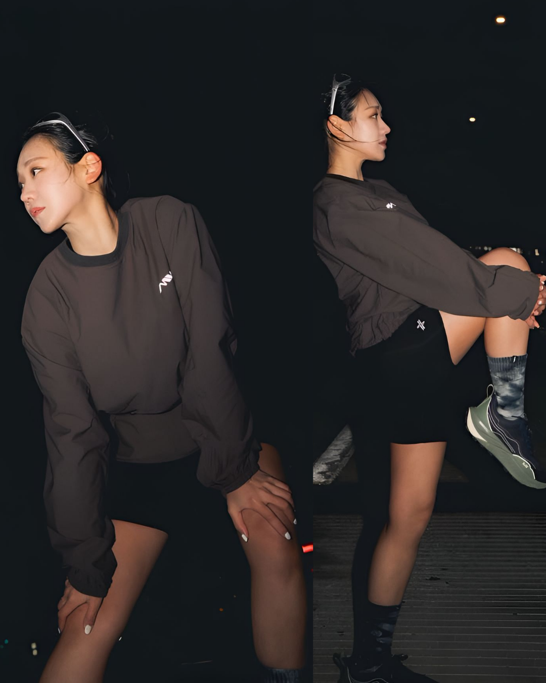 MW 우븐 스카치 맨투맨 바람막이