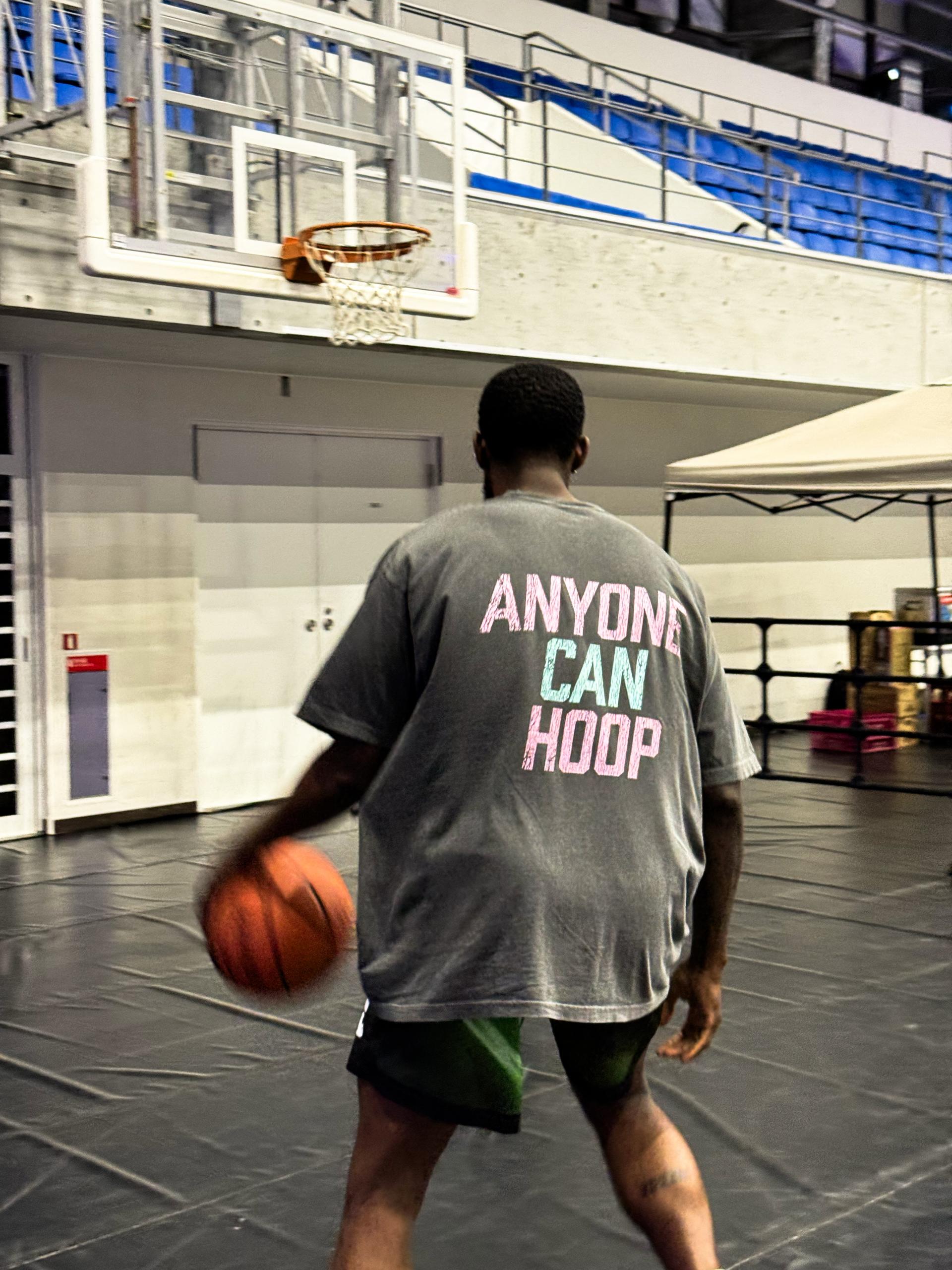 MW 피그먼트 반팔 빈티지 HOOP 클래식 레터링 티셔츠