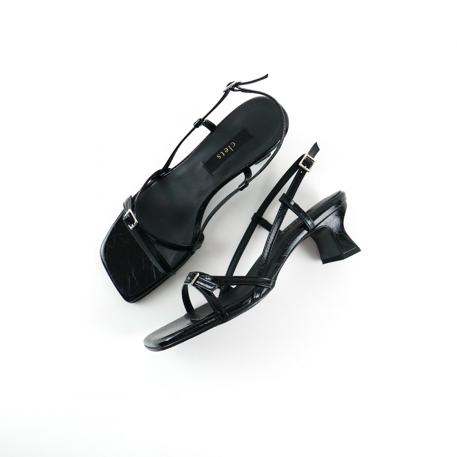 mauve sandals - black