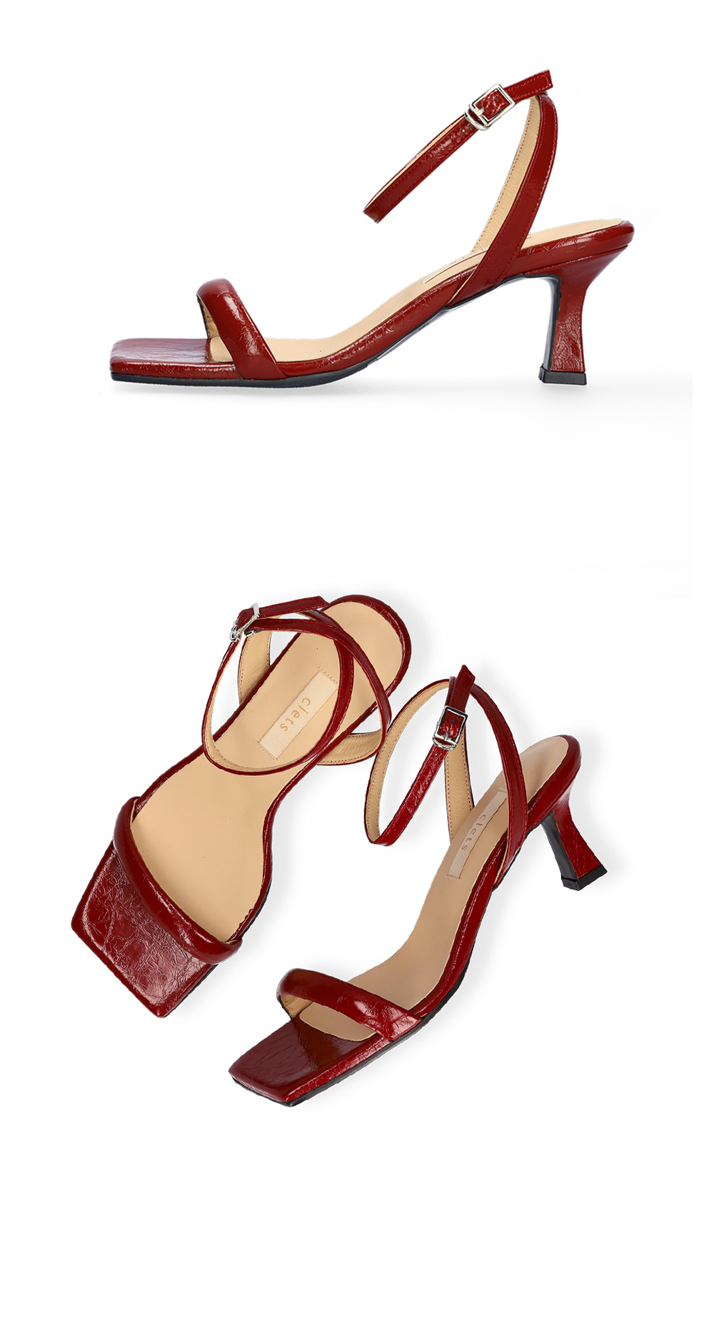 kelly sandal - burgundy