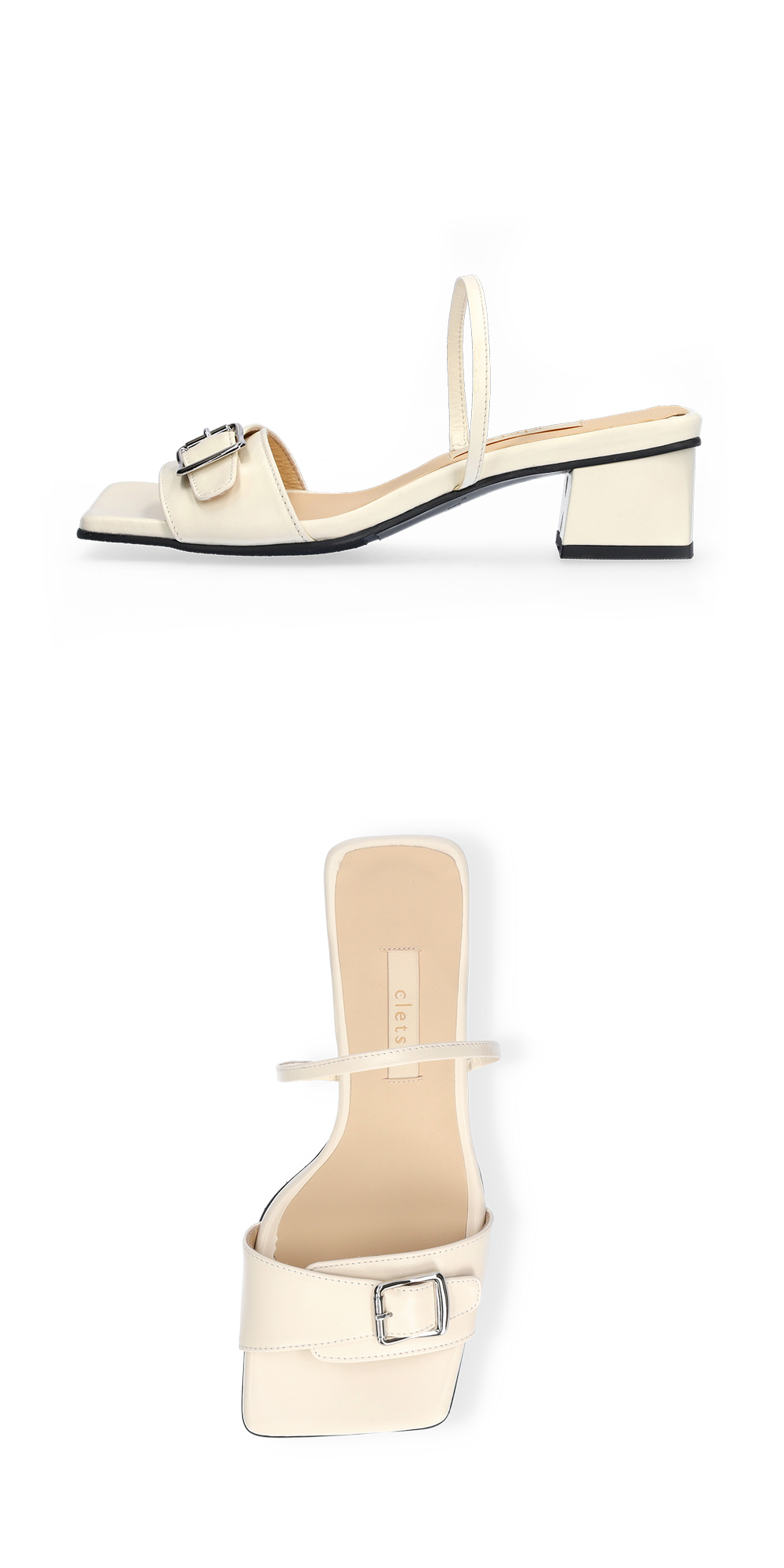 odin buckle sandal - soft ivory