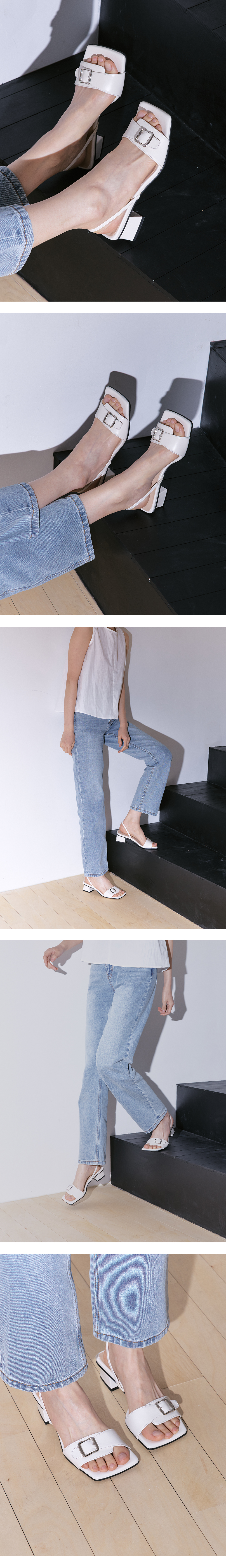 odin buckle sandal - soft ivory