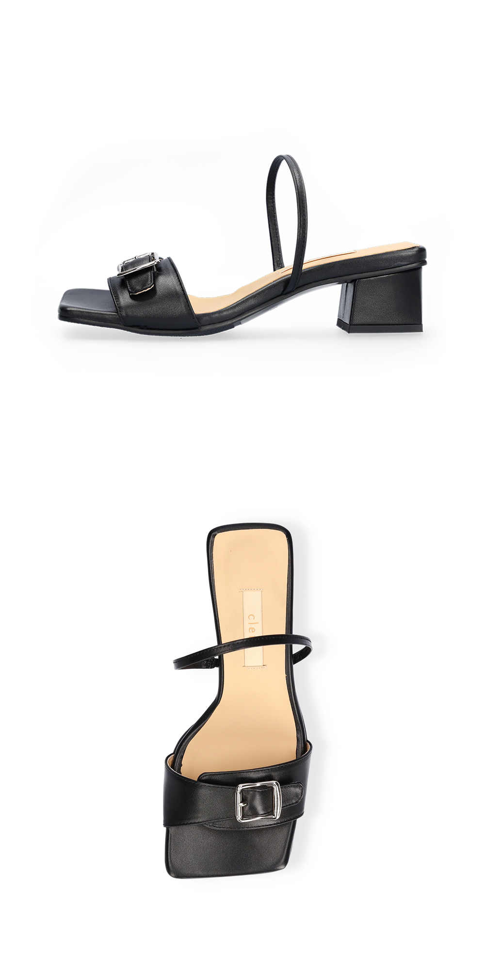 odin buckle sandal - black
