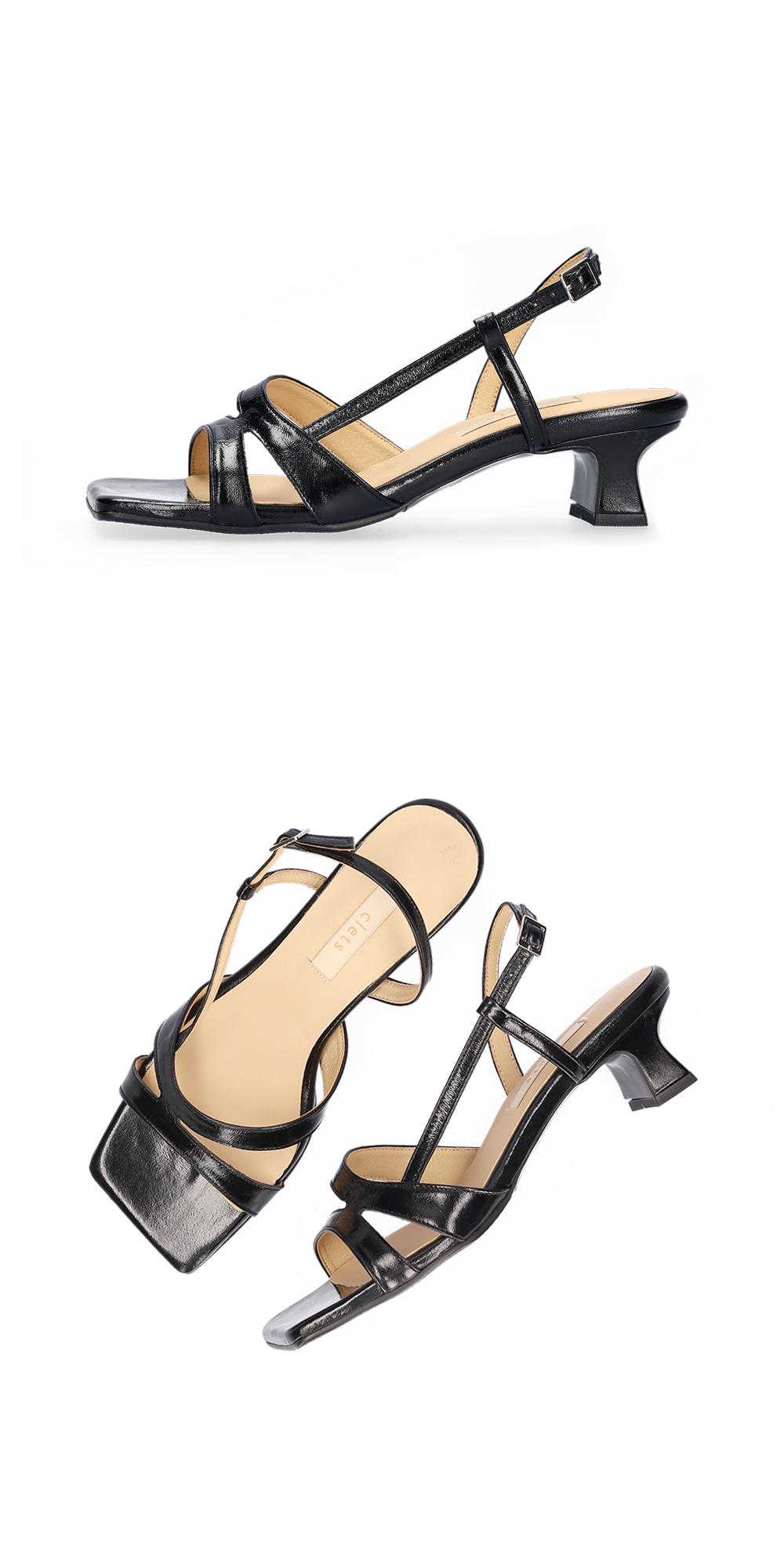 kiel layered sandal - black