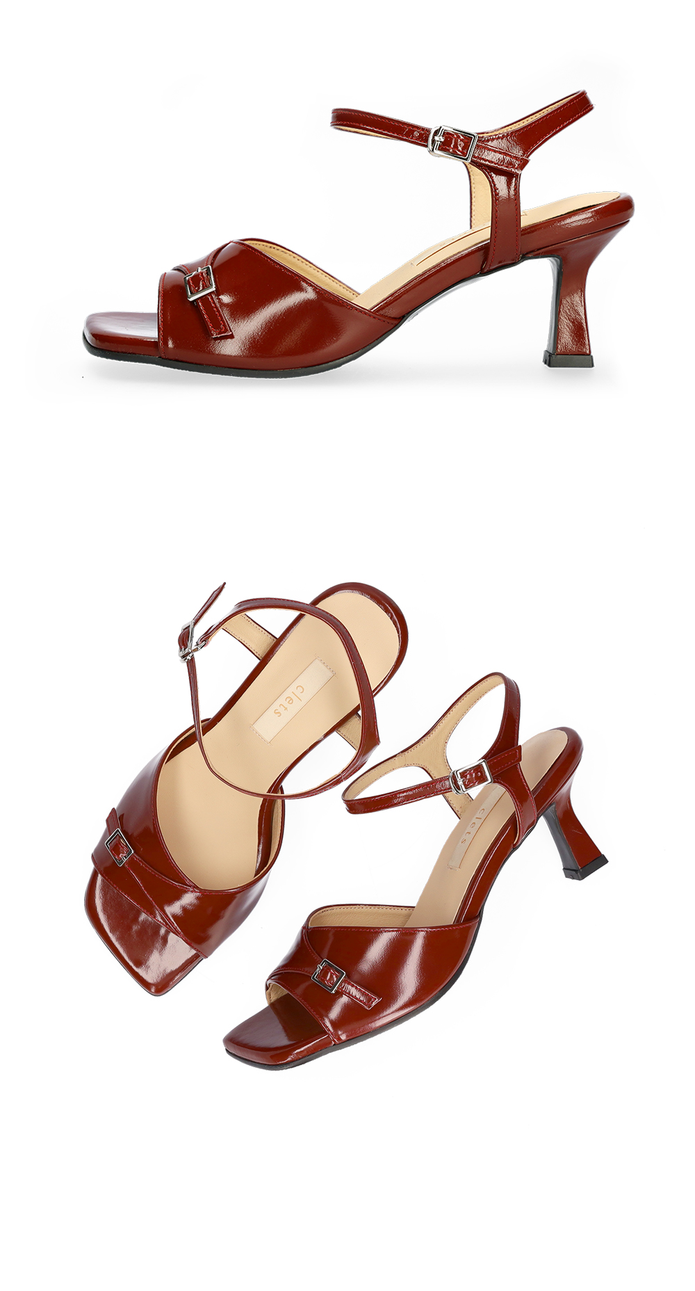 la belle sandal - burgundy