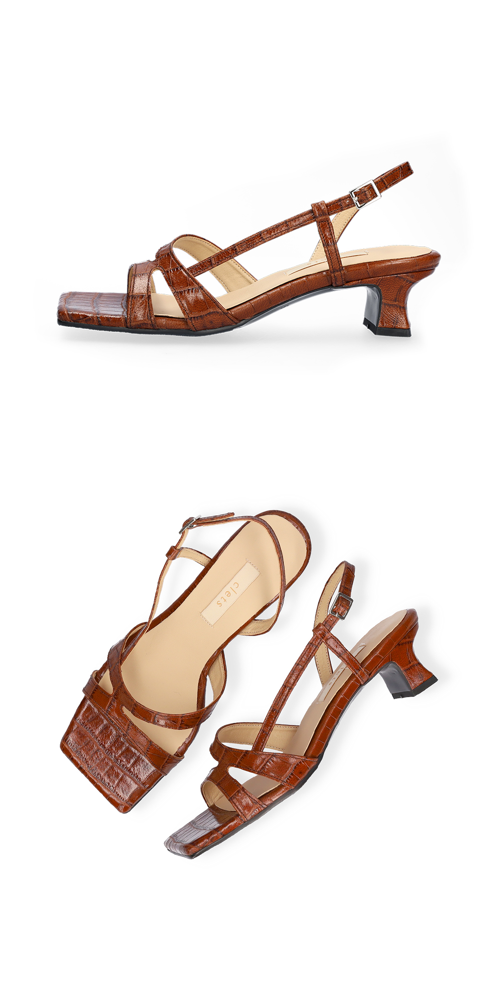 kiel layered sandal - cognac brown